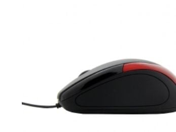 Esperanza EM102R - Mus - optisk - 3 knappar - kabelansluten - USB - röd