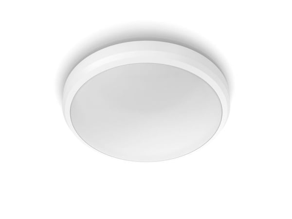 Philips Funksjonell Doris-taklampe, 6 W, LED, Ikke-utskiftbare pærer, 600 lm, IP44, Hvit