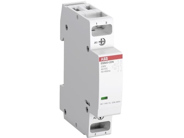 ABB ESB20-20N-01, Kontaktori, Valkoinen, AC, 18 mm, 65 mm, 85 mm