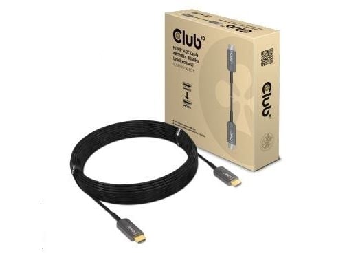 Club 3D CAC-1376 - Ultra High Speed - HDMI-kabel - HDMI hann til HDMI hann - 10 m - Active Optical Cable (AOC), 4K 120 Hz støtte, 8K 60Hz støtte, E...