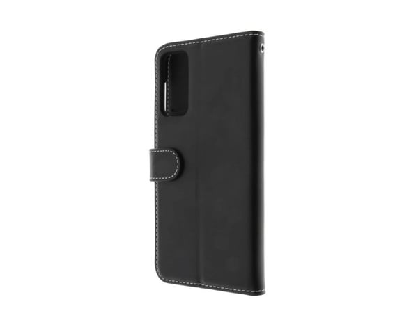Insmat Exclusive Flip Case - Lommebok for mobiltelefon - ekte skinn - svart - for Samsung Galaxy S20 FE, S20 FE 5G