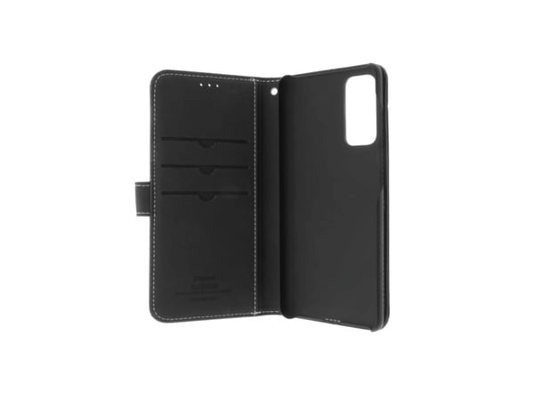 Insmat Exclusive Flip Case - Lommebok for mobiltelefon - ekte skinn - svart - for Samsung Galaxy S20 FE, S20 FE 5G