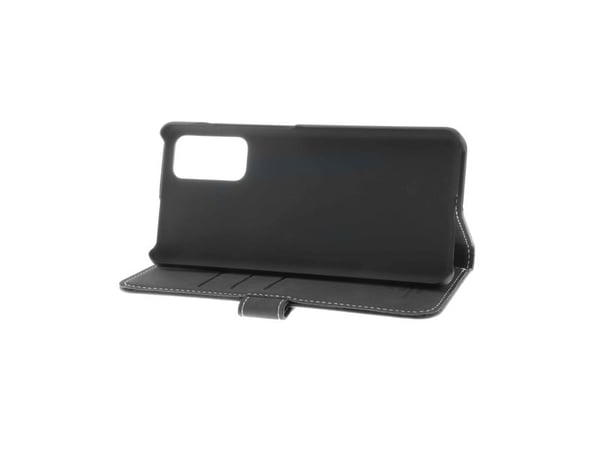 Insmat Exclusive Flip Case - Lommebok for mobiltelefon - ekte skinn - svart - for Samsung Galaxy S20 FE, S20 FE 5G