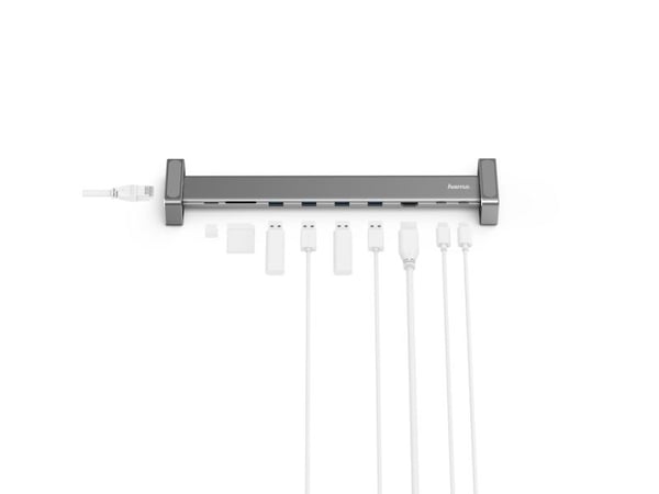 Hama 9-in-1 - telakointiasema - USB-C - HDMI - GigE