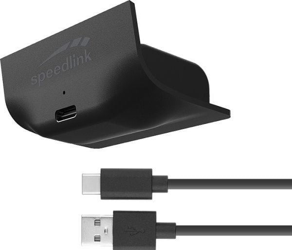 SPEEDLINK PULSE X Play & Charge Power Kit, Xbox Series X, Peiliohjaimen akku, Musta, 3 m, 8 h, Nikkelimetallihybridi (NiMH)