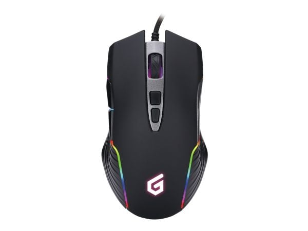 Conceptronic DJEBBEL - Mus - ergonomisk - optisk - 7 knapper - kablet - USB - svart
