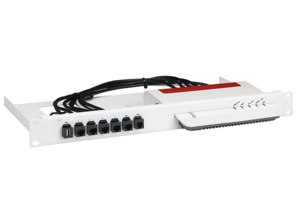 Rackmount.IT RM-FB-T2 - Monteringssett for nettverksenhet - rackmonterbar - hvit, RAL 9003 - 1U - 19"