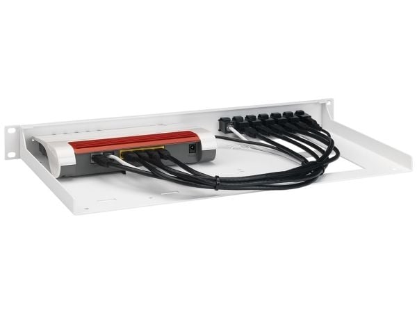 Rackmount.IT RM-FB-T2 - Monteringssett for nettverksenhet - rackmonterbar - hvit, RAL 9003 - 1U - 19"
