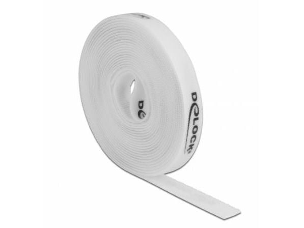 Delock - Kabelbandsrulle - 5 m - vit