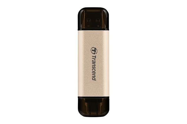 Transcend JetFlash 930C - USB-muistitikku - 256 GB - USB 3.2 Gen 1 / USB-C - kultainen