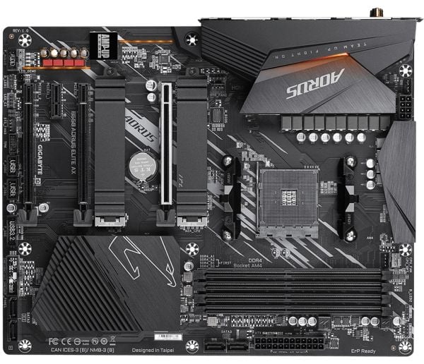 Gigabyte B550 AORUS ELITE AX V2, AMD, Stik AM4, 3rd Gen AMD Ryzen™ 3, 3rd Gen AMD Ryzen 5, 3rd Gen AMD Ryzen™ 7, 3rd..., DDR4-SDRAM, 128GB, DIMM