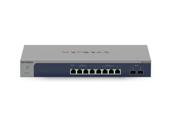 NETGEAR Smart MS510TXUP - Switch - L3 Lite - smart - 4 x 100/1000/2.5G (PoE++) + 4 x 100/1000/2.5/5/10G (PoE++) + 2 x 10 Gigabit SFP+ (opplenke) - ...