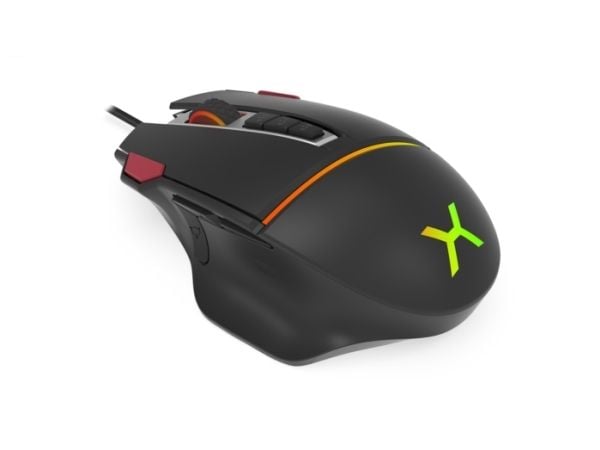 KRUX Fuze Pro, Høyre hendt, Optisk, USB Type-A, 12000 DPI, Sort