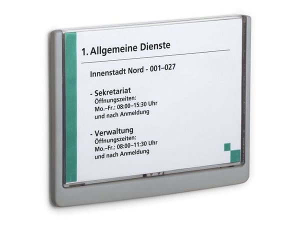 Dørskilt Click Sign, 210 x 149 mm, A5 bredformat