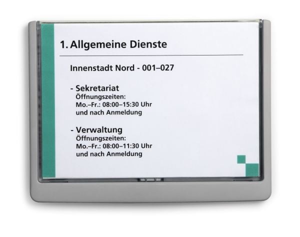 Dørskilt Click Sign, 210 x 149 mm, A5 bredformat