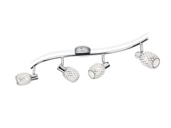 Philips Essentials Spot, Overflateegnet, G9, 4 ampuller, 220-240 V, Kromfarget