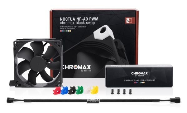 Noctua chromax NF-A9 PWM.black.swap - Sisäosa tuulettimella - 92 mm - musta - musta