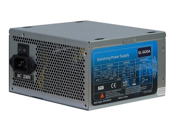 Inter-Tech Sonstige SL-500 - 2. gen - Strømforsyning (intern) - ATX - AC 230 V - 500 Watt - PFC