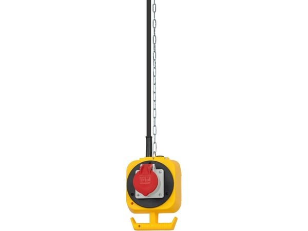 Brennenstuhl 1151960010, Trefaset, Neopren, Plastikk, Svart, Blå, Rød, Gult, 4 AC-utganger, 5 m, 230/400 V