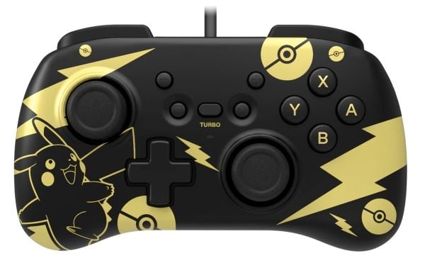 HORIPAD Mini (Pokémon: Pikachu Black & Gold) - Håndkonsoll - kablet - for Nintendo Switch, PC