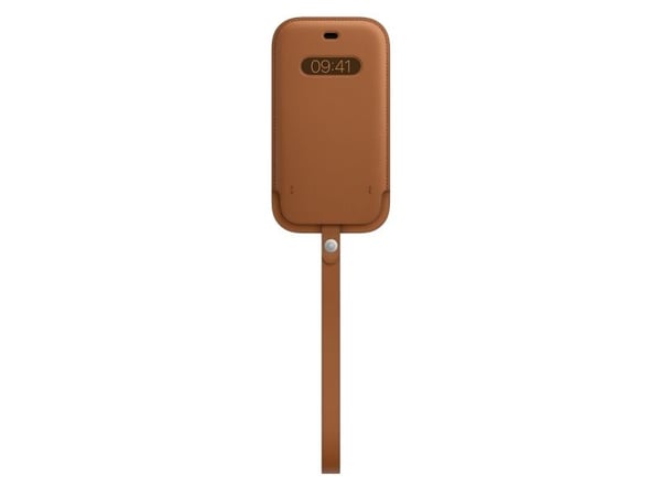 Apple - Beskyttelsesmuffe for mobiltelefon - med MagSafe - lær - salbrun - for iPhone 12, 12 Pro