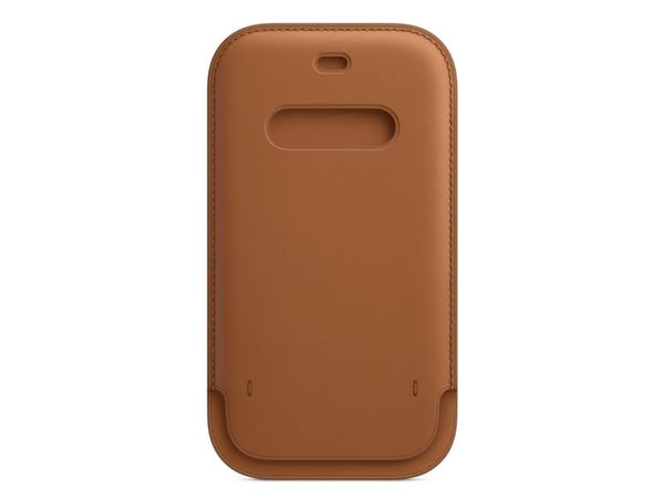 Apple - Beskyttelsesmuffe for mobiltelefon - med MagSafe - lær - salbrun - for iPhone 12, 12 Pro