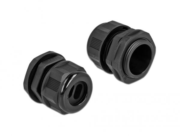 DeLOCK 60393, Musta, Muovi, 2 kpl, 1,15 cm, IP68, -40 - 100 °C