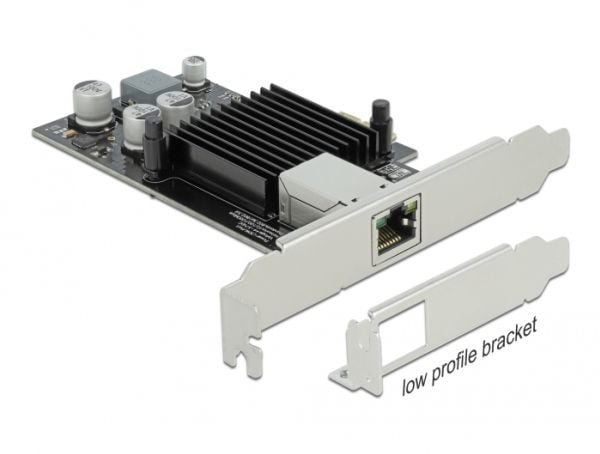 Delock - Nettverksadapter - PCIe 2.1 lav profil - Gigabit Ethernet (PoE+) x 1
