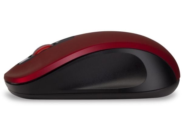 Connect IT CMO-2230-RD, Ambidextrous, Optisk, RF Trådlös, 1200 DPI, Röd