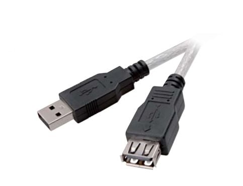 Vivanco CE U5 18, 1,8 m, USB A, USB A, Hankjønn/hunkjønn, 0,48 Gbit/s, Gjennomsiktig