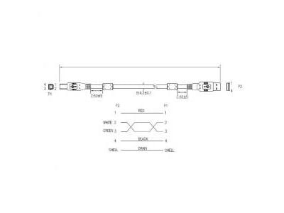 ART - USB-kabel - USB-type B (hann) til USB (hann) - USB 2.0 - 1.8 m