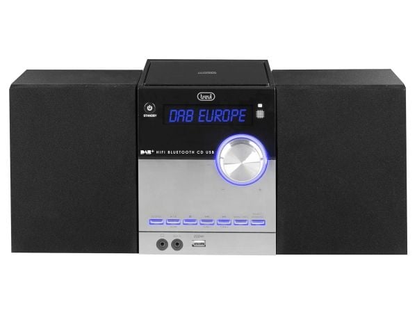 Trevi 0H10D800, Hjemmelydanlegg (mini), Sort, Sølv, 1 plattformer, Topp, DAB, DAB+, FM, PLL, LCD