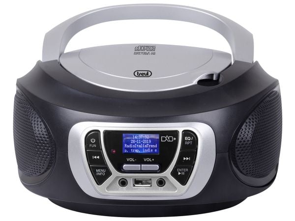 Trevi CMP 510 DAB, Digital, DAB, DAB+, FM, Afspiller, CD, CD-R, CD-RW, Afspil/pause, Skip down, Skip up, Stop, Top
