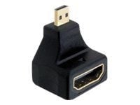 DeLOCK - HDMI-sovitin - micro HDMI (uros) HDMI (naaras) - 90° liitin
