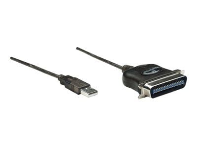 Manhattan 317016, Sort, USB-A, Parallel 36-pin, 1,8 m, Hankjønn/hankjønn, 134 g