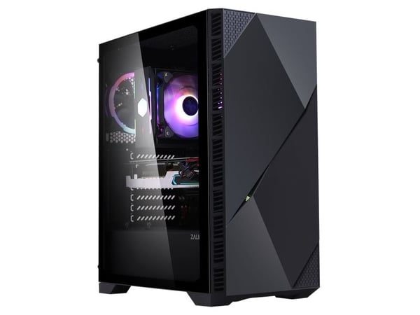 Zalman Z3 Iceberg - Mid tower - utvidet ATX (E-ATX) - sidepanel med vindu (herdet glass) - ingen strømforsyning - svart - USB/lyd