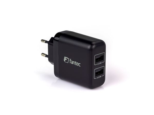 FANTEC SC-A224 - Strømadapter - 24 watt - 4.8 A - QC - 2 utgangskontakter (USB)