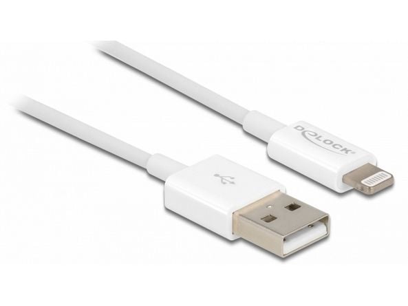 DeLOCK 83000, 1 m, USB A, Uros, Uros, Valkoinen, Suora