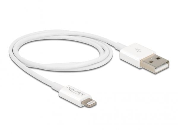 DeLOCK 83000, 1 m, USB A, Uros, Uros, Valkoinen, Suora