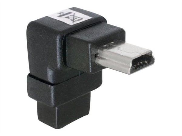 DeLOCK Adapter USB-B mini, USB-B mini 5-pin, USB-B mini 5-pin, Musta
