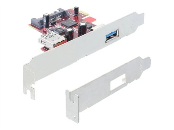 Delock PCI Express Card - USB-adapter - PCIe 2.0 - USB, USB 2.0, USB 3.0 - 2 porter