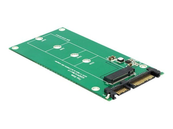 Delock Converter SATA 22 pin > M.2 NGFF - SATA-sovitin - SATA combi M-avainpaikkaan (tukee M-avain- tai B+M-avainmoduuleja)