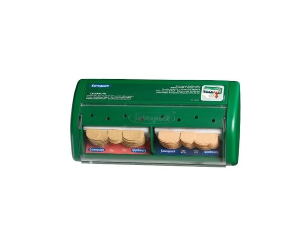 Salvequick Plasterdispenser - inkl. tekstil- og plastplastre