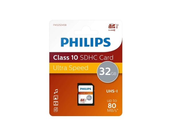 Philips FM32SD45B - Flashminnekort - 32 GB - Class 10 - SDHC