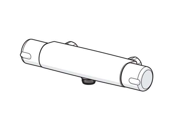 Nova bruser termostat spejlvendt 3/4"