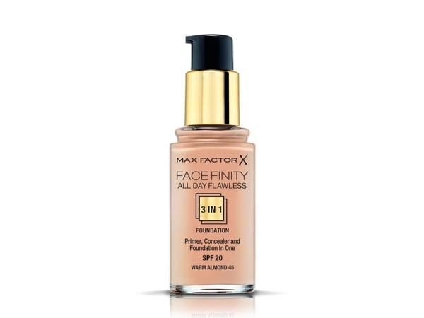 Max Factor Facefinity All Day Flawless 3 in 1 Liquid Foundation, 045 Warm Almond , 30 ml