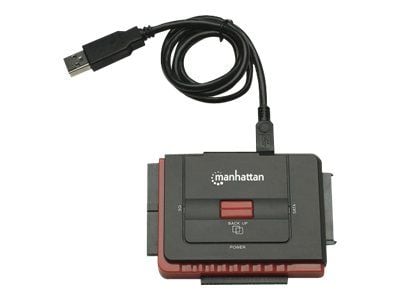 Manhattan 179195, USB A-tyyppi, musta, SATA 1.0 FCC CE EuP WEEE, 12 V, 70 mm, 98 mm