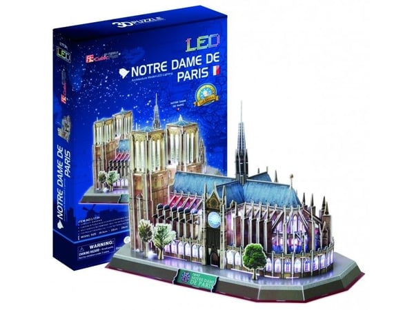 Cubic Fun Puzzle 3D LED Katedra Notre Dame