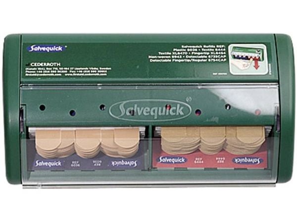 Salvequick Plasterdispenser - inkl. tekstil- og plastplastre