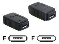 Delock - USB-hann-hunnveksler - Micro-USB Type AB (hunn) til Micro-USB Type AB (hunn)